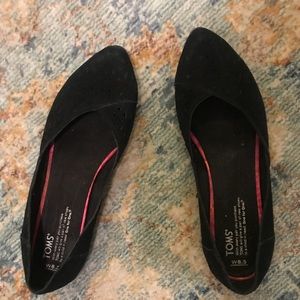 Toms perforated suede slip ons